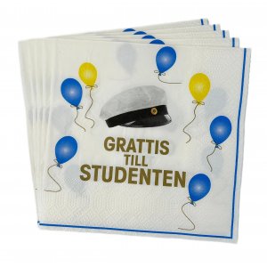 Servietter - Ballonger - Gratulerer med konfirmasjonen - 16-pakning Servietter - Ballonger - Gratulerer med konfirmasjonen - 16-pakning