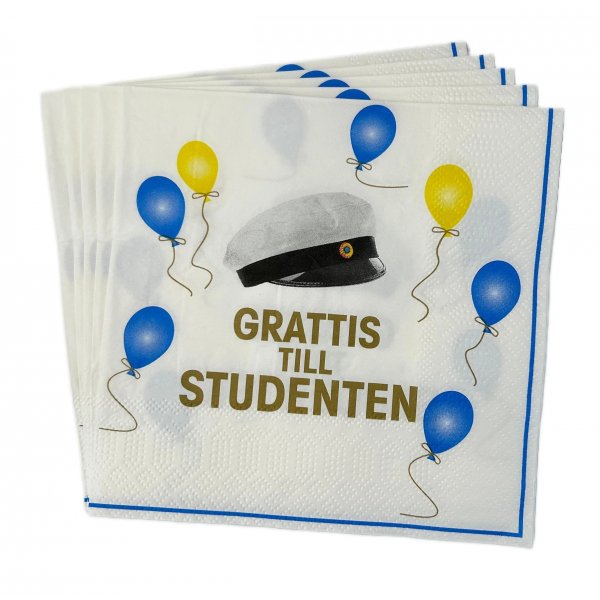 Servietter - Ballonger - Gratulerer med konfirmasjonen - 16-pakning Servietter - Ballonger - Gratulerer med konfirmasjonen - 16-pakning