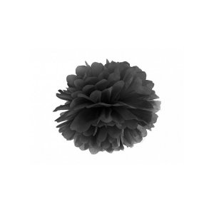 Pompon svart - 25 cm