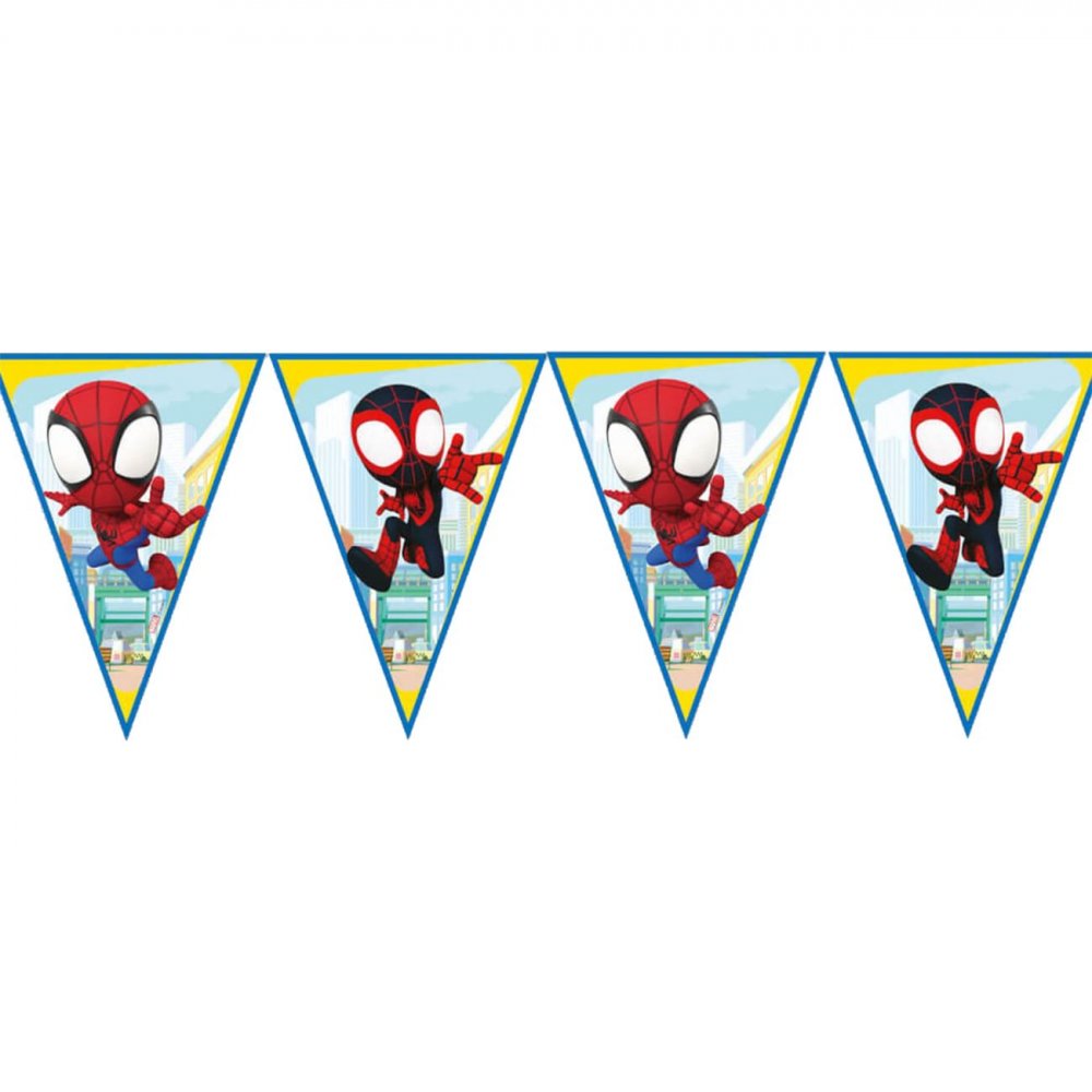 Vimpelgirland Spidey og hans fantastiske venner 2,3 m – Vimpler til fester, Festdekorasjoner
