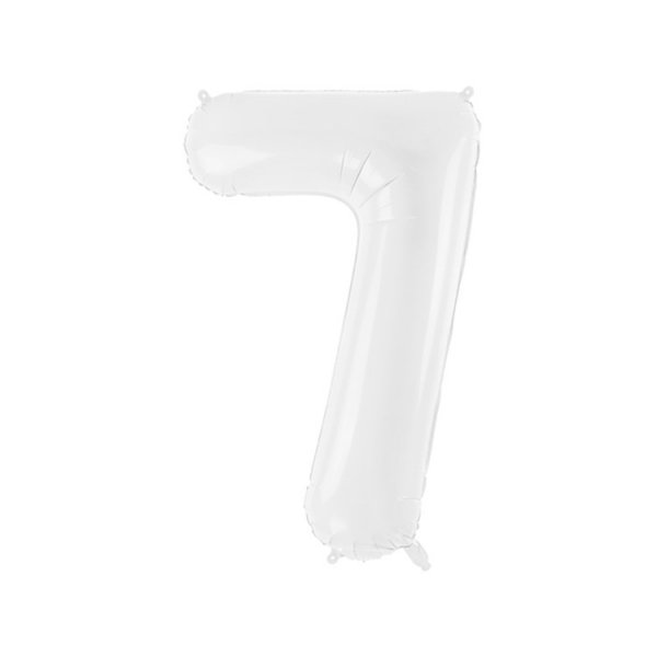 Tallballonger hvite, 86 cm - 1 stk Tallballonger hvite, 86 cm - 1 stk