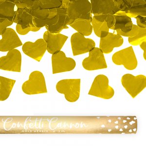 Konfettikanon - 60 cm - Gullhjerter