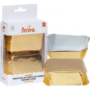 Muffinsformer - Gull - Firkantede - 20-pakning