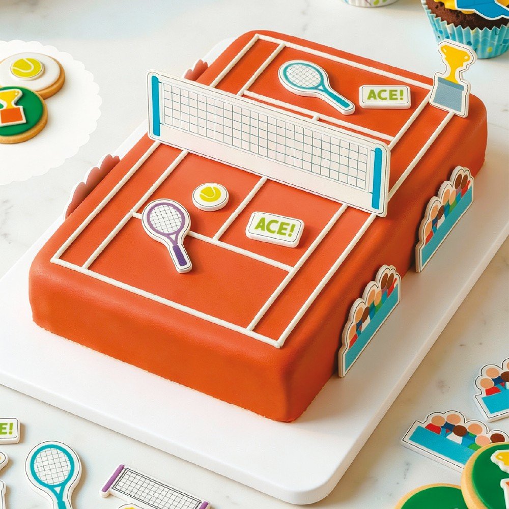 Kaketopper - Tennis - Nett, racket osv. - Spiselig - Festbaking