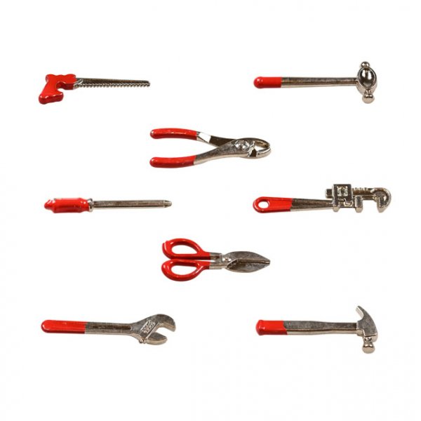 Julenissetilbehr - Verkty - 8-pakning