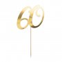 Cake topper - 60 - Gullmetallic