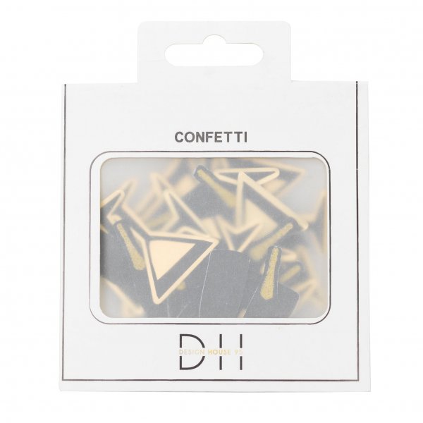 Papirkonfetti 20 stk, champagneglass 2 cm Papirkonfetti 20 stk, champagneglass 2 cm
