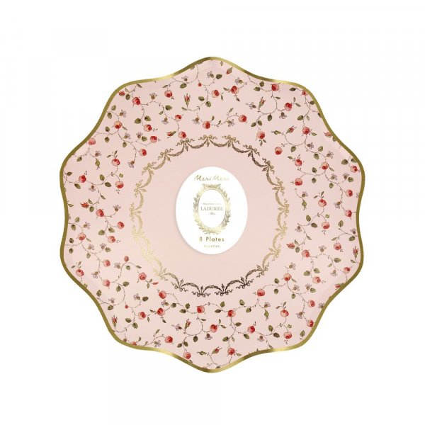 Papptallerkener - Ladurée Marie-Antoinette - 8-pakning - 21 cm Papptallerkener - Ladurée Marie-Antoinette - 8-pakning - 21 cm