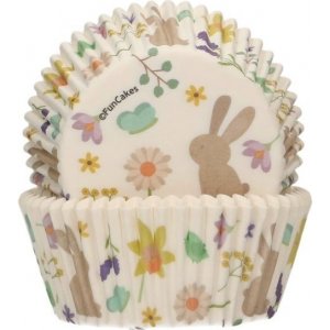 Muffinsformer - Blomster og kanin - Funcakes - 48-pakning