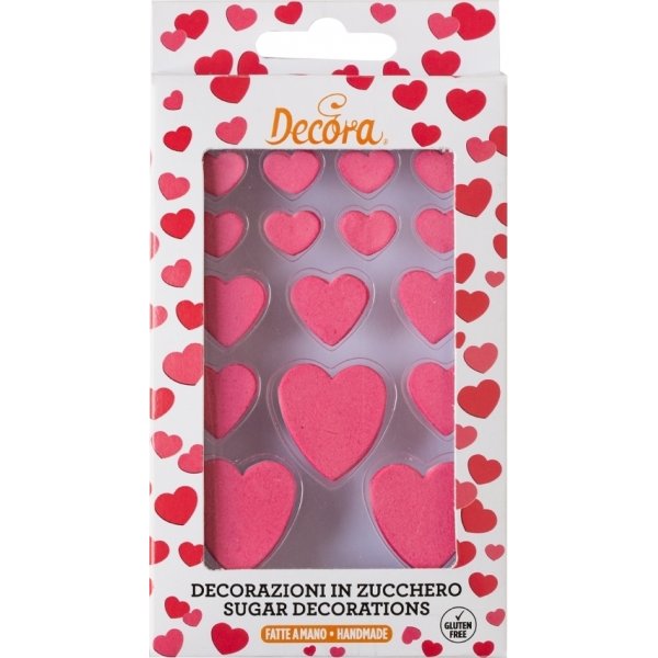 Sukkerpynt - Røde hjerter - 16-pakning Sukkerpynt - Røde hjerter - 16-pakning