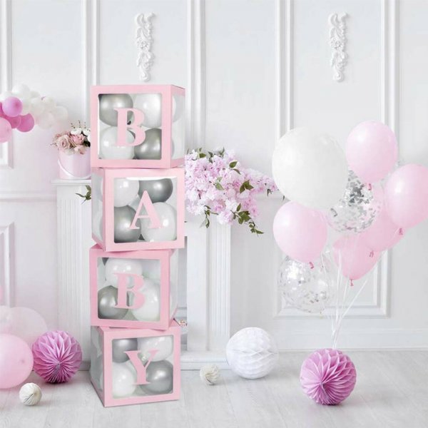 Ballongdekorasjon - Babyklosser - Rosa