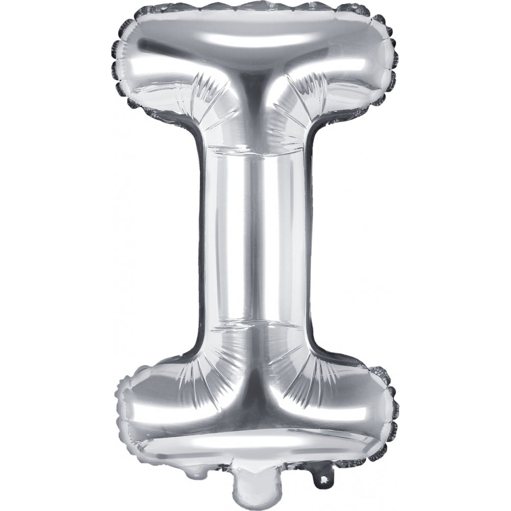 Bokstavballonger – Sølv – 35 cm – Bokstav: I – Bokstavballonger, Ballonger