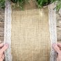 Bordlper - Jute med blondekant