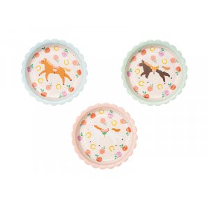 Hestetema-tallerkener - 6 stk