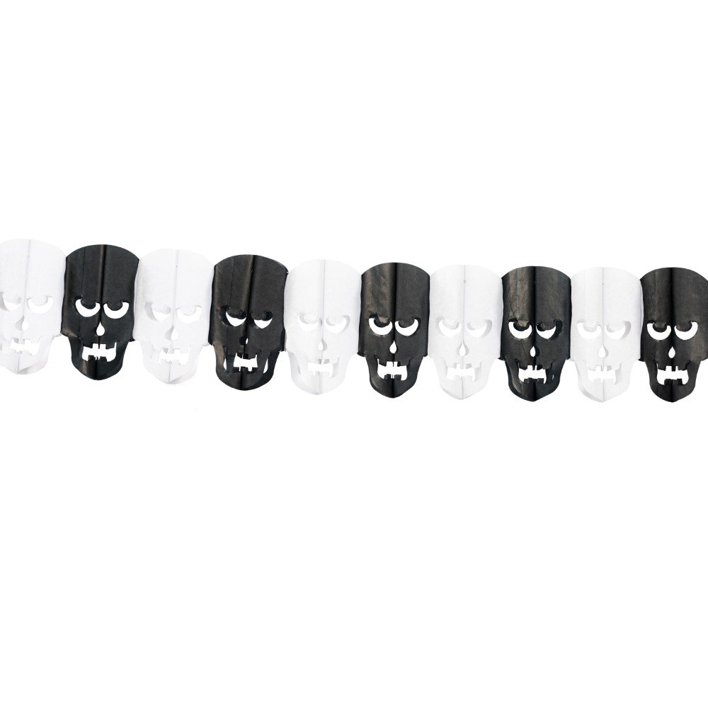 Girlander – Hodeskaller – Papir – 4 m – Halloween-dekorasjoner, Halloween