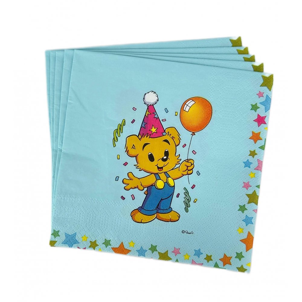 Servietter - Teddybjørnfest - 33x33cm - 16 stk - Barnefest