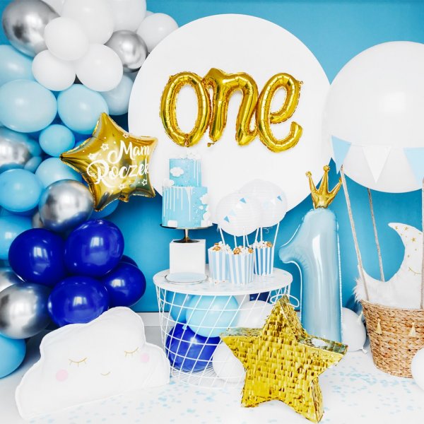 Ballongbue - 2 m - Blå/Hvit/Sølv Ballongbue - 2 m - Blå/Hvit/Sølv