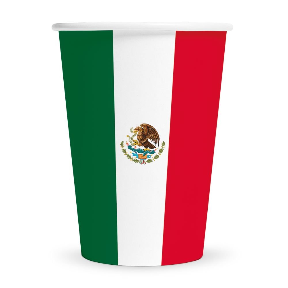 Papirkopper – Mexico – 210 ml – 8-pakning – Papirkopper, Borddekking