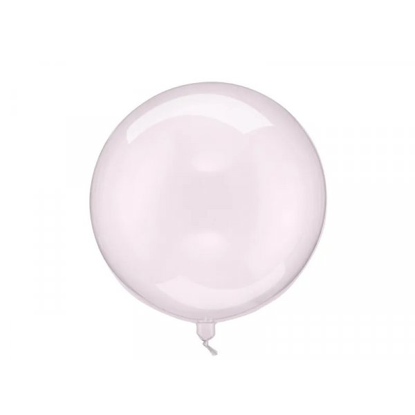 Rund ballong - Gjennomsiktig rosa - 40 cm Rund ballong - Gjennomsiktig rosa - 40 cm