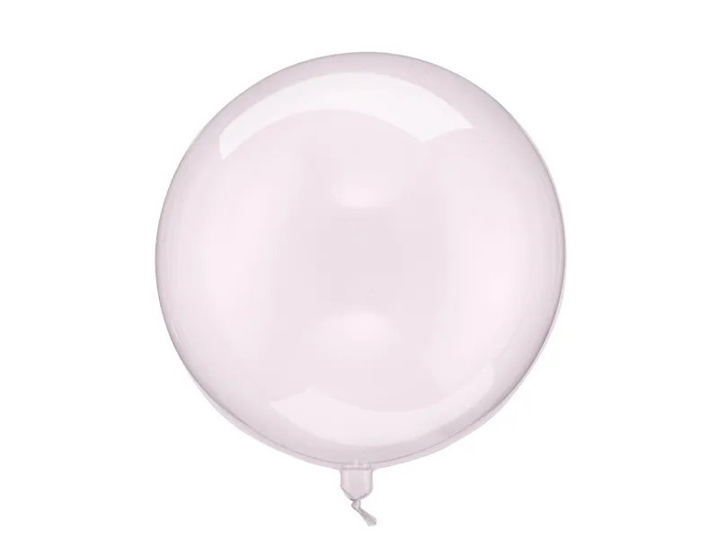 Rund ballong – Gjennomsiktig rosa – 40 cm – Gjennomsiktig, Ensfargede ballonger, Ballonger