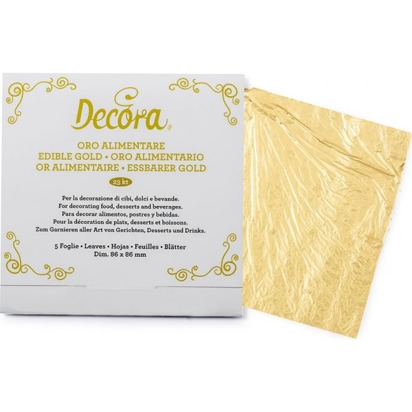 Spiselig bladgull - Decora - 5-pakning Spiselig bladgull - Decora - 5-pakning