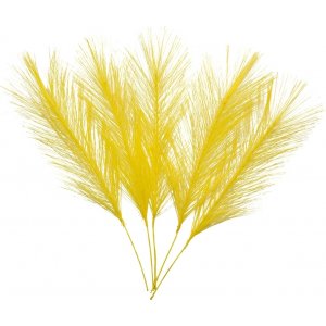 Syntetiske fjr - Gul - 5-pakning