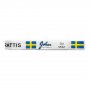 Silkebånd - Sverige - Hvitt med svensk flagg - 5m Silkebånd - Sverige - Hvitt med svensk flagg - 5m