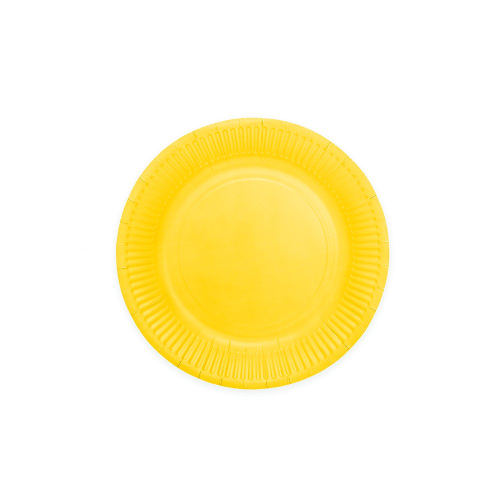 Papptallerkener – Gul – 18 cm – 8-pakning – Papirtallerkener, Borddekking