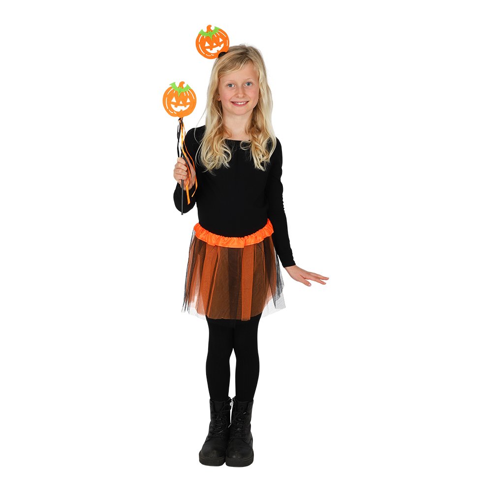 Gresskarkostyme med kjole – 134-140 cm – Halloween-kostyme, Halloween