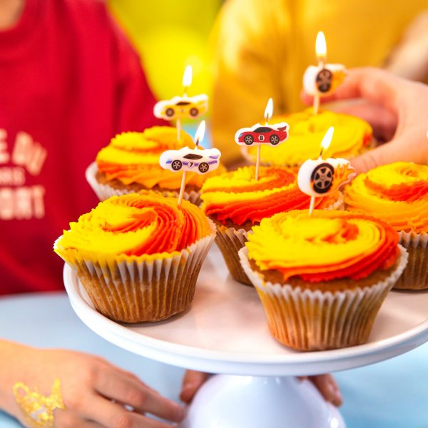 Kakelys - Racing - blandede farger - 5-pakning