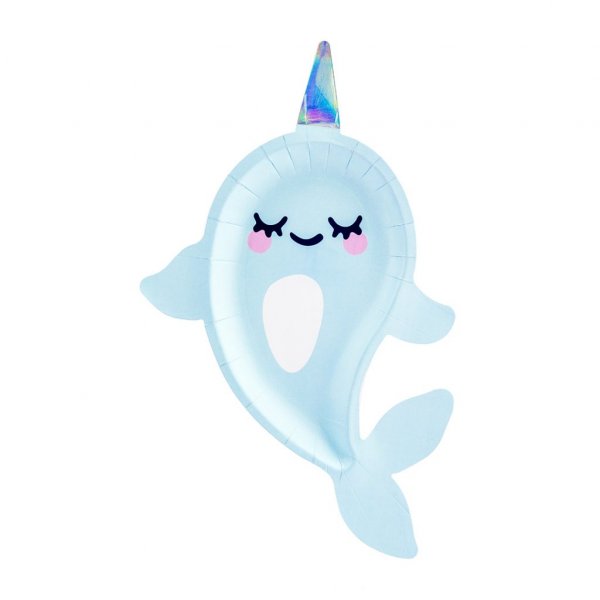 Papptallerkener - Narhvalfest - 6-pakning