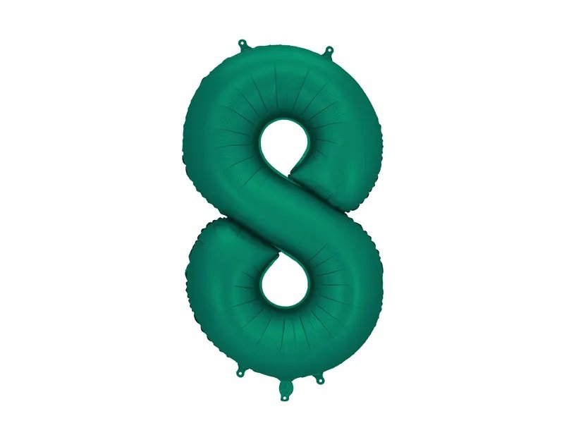 Tallballong – Flaskegrønn – 86 cm – Tall: 8 – Tallballonger, Ballonger