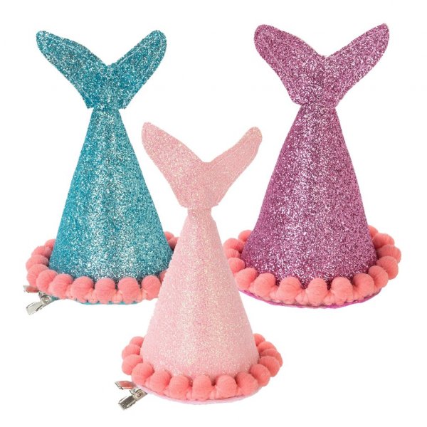 Partyhatt - Clips - Mermaid - Frg: Turkos