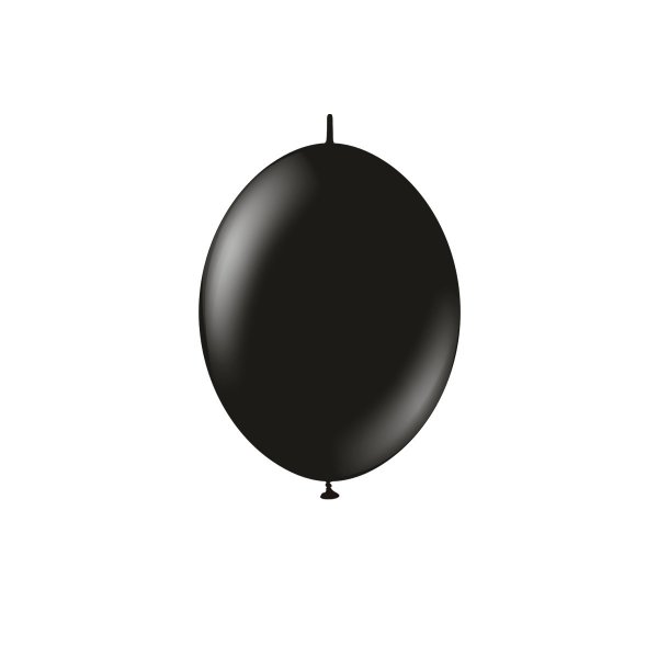 Lateksballonger - K-Link - Svart - 13 cm - 50-pakning