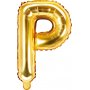Bokstavballonger - Gull - 35 cm - Bokstav: P