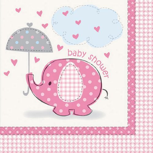 Servietter - Umbrellaphants - Rosa Servietter - Umbrellaphants - Rosa