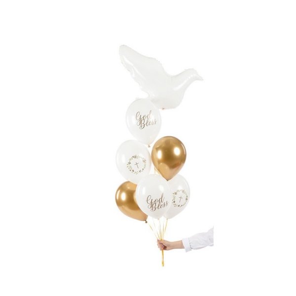 Ballongbukett - Gud velsigne deg - 6 stk Ballongbukett - Gud velsigne deg - 6 stk