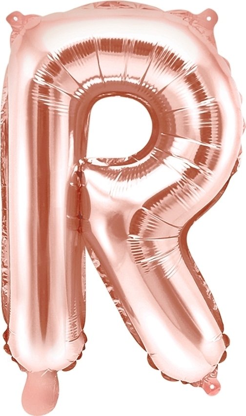 Bokstavballonger – Roségull – 35 cm – Bokstav: R – Bokstavballonger, Ballonger