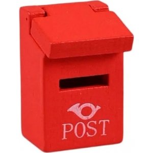 Mini-artikkel - Postkasse som kan åpnes - Rød Mini-artikkel - Postkasse som kan åpnes - Rød