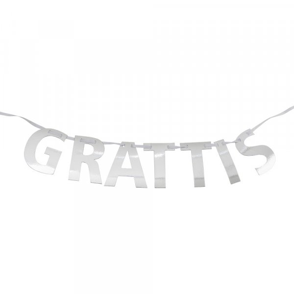 Girlander - Gratulerer - Sølv Girlander - Gratulerer - Sølv