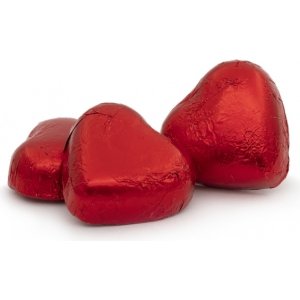 Nougat Hjerte - Folie - Rød Nougat Hjerte - Folie - Rød