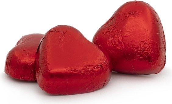 Nougat Hjerte - Folie - Rød Nougat Hjerte - Folie - Rød