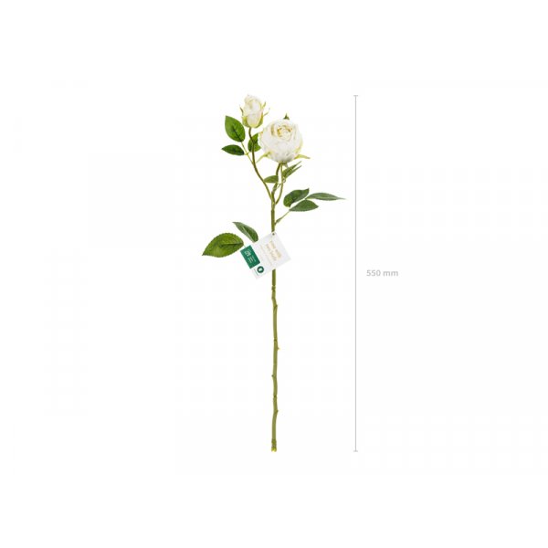 Kunstig blomsterrose - Lys kremfarget - 55 cm Kunstig blomsterrose - Lys kremfarget - 55 cm