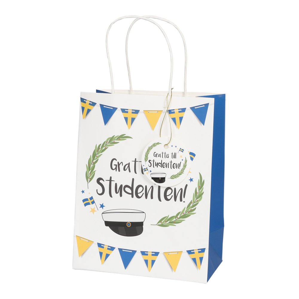 Gavepose - 17,5 x 23 cm - Gratulerer med uteksaminerte - Alle studenter, Student