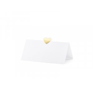 Bordkort - Lite hjerte - Gull - 10-pakning Bordkort - Lite hjerte - Gull - 10-pakning