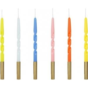 Kakelys - Twist - Pastellmiks - 6-pakning Kakelys - Twist - Pastellmiks - 6-pakning