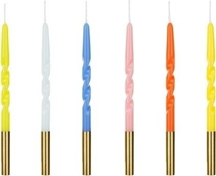 Kakelys - Twist - Pastellmiks - 6-pakning Kakelys - Twist - Pastellmiks - 6-pakning