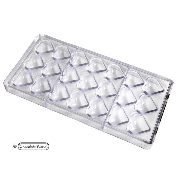 Pralinform CW1218 Hjerte - 3,6 cm - Chocolate World Pralinform CW1218 Hjerte - 3,6 cm - Chocolate World
