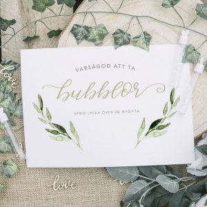 Skilt - Bobler - Oliven Skilt - Bobler - Oliven