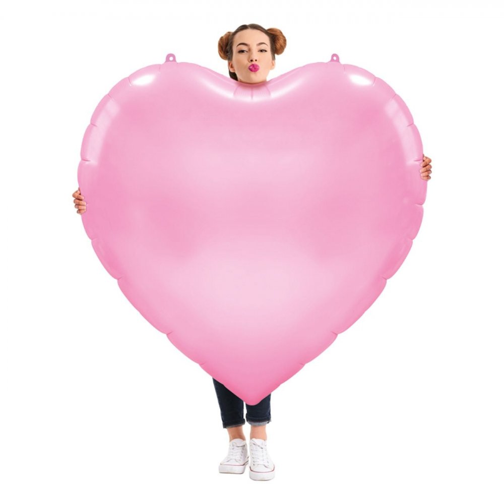 Folieballong – Hjerteformet XXL – Rosa – Hjerter, Folieballonger, Ballonger